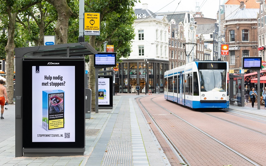 Stoppen met Zuivel-poster op straat