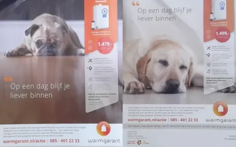 Warmgarant en de Mopshond-reclame