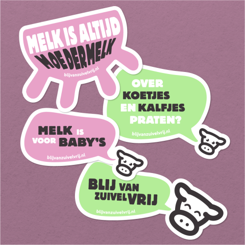 Blij van Zuivelvrij stickerpakket